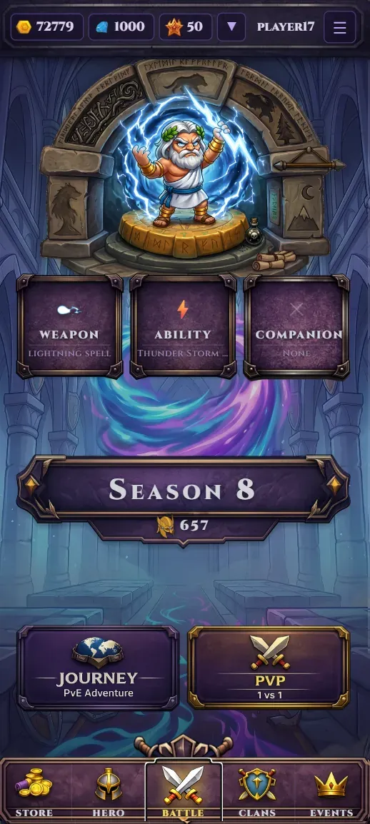 HeroBond screenshot — Main · Hero select